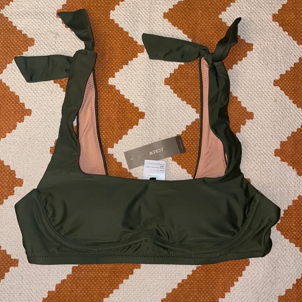 J. Crew Olive Bikini Top